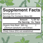 MARYRUTH'S Organics Holy Basil Sugar Free | Tulsi Holy Basil Herbal Liquid Drops | Antioxidant | Cognitive Function | Digestive Support | Energy Levels | Vegan | Non-GMO | 1 Fl Oz