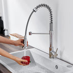 TIORIY Kitchen Faucet Head Replacement with 15 Adapters, 3 Function Pull Down Kitchen Faucet Spray Head, Pull Out Kitchen Sink Tap Sprayer Nozzle, Chrome, Plastic