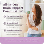 Accentrate110 - Focus Supplement - Methylated Vitamin B Complex with Omega 3 Fatty Acid Supplement - L-Methylfolate, Vitamin B12, P-5-P, Riboflavin, VIT D, – 60 Softgels (1 Month Supply)