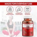 HealthBest High Potency Gentle Iron Capsules 19mg |Slow Release Iron for Faster Absorption, Non-Constipating| Vitamin C, B12, Folate Zinc & Selenium for Anemia, Hemoglobin & Immune Support |60 Count