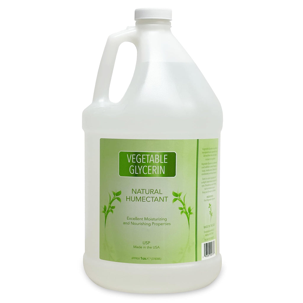 Vegetable Glycerin Distributed by ME LLC, 1 Gallon, USP Kosher Food Grade, 100% Vegetable Glycerin, Natural Humectant, Use in Soaps, Moisturizers, Face Cleaners and More!