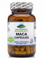 Pure Mountain Botanicals Maca Root Capsules - 1000mg Organic Peruvian Maca - Raw and Gelatinized Blend - 90 Vegan Kosher Caps