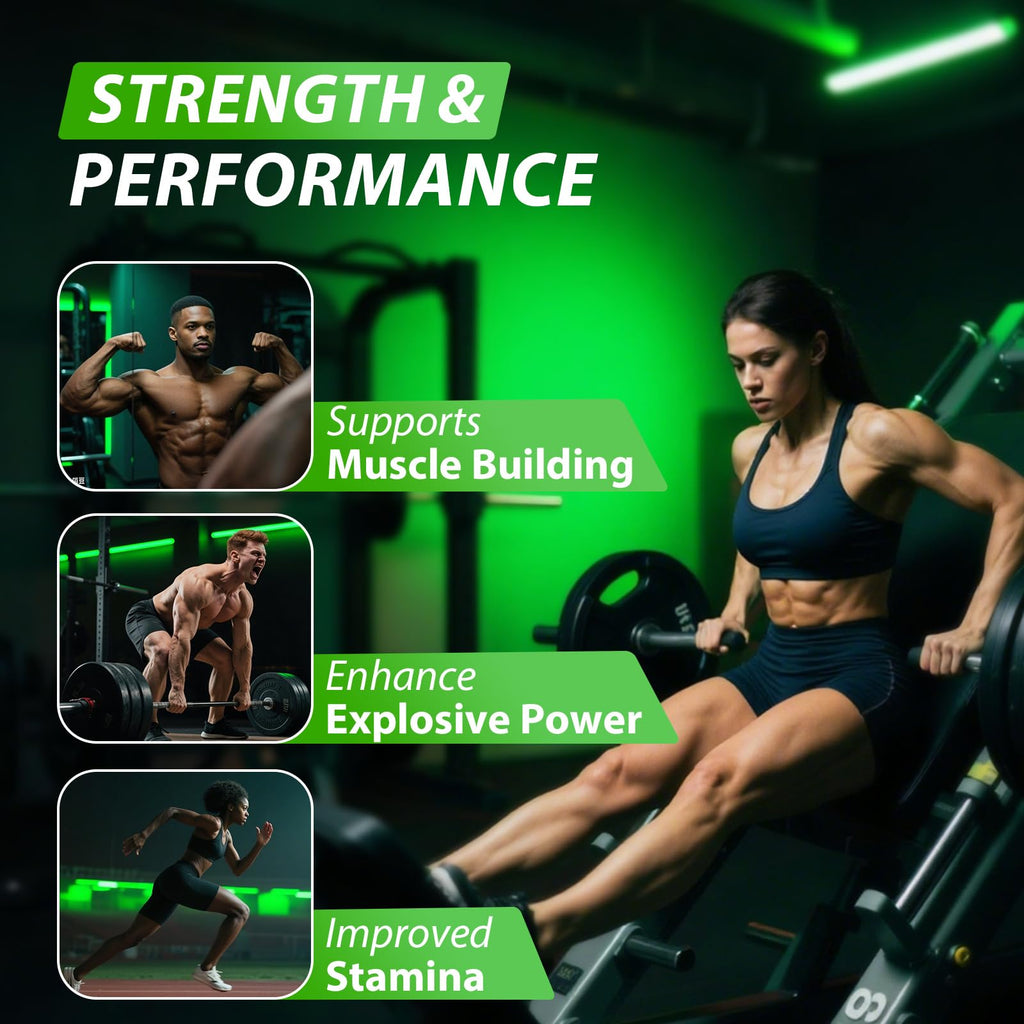 Asumtal Creatine Monohydrate Gummies Complex 8500 MG for Men & Women, Creatine Monohydrate Supplement for Muscle Growth, Strength & Energy Support, Pre Workout Gummies 120 Count Green Apple Flavor