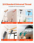 VEVOR Telescopic Extension Pole, 2-4 FT Multi-Purpose Extendable Pole, Sturdy Aluminum Alloy Paint Pole Extension with Flip-Lock Design, High Reach Roller Stick for Painting, Dusting and Cleaning