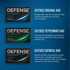 Defense Soap All Natural Tea Tree Bar Soap, 3 Bar Variety Pack - Original, Peppermint, Oatmeal
