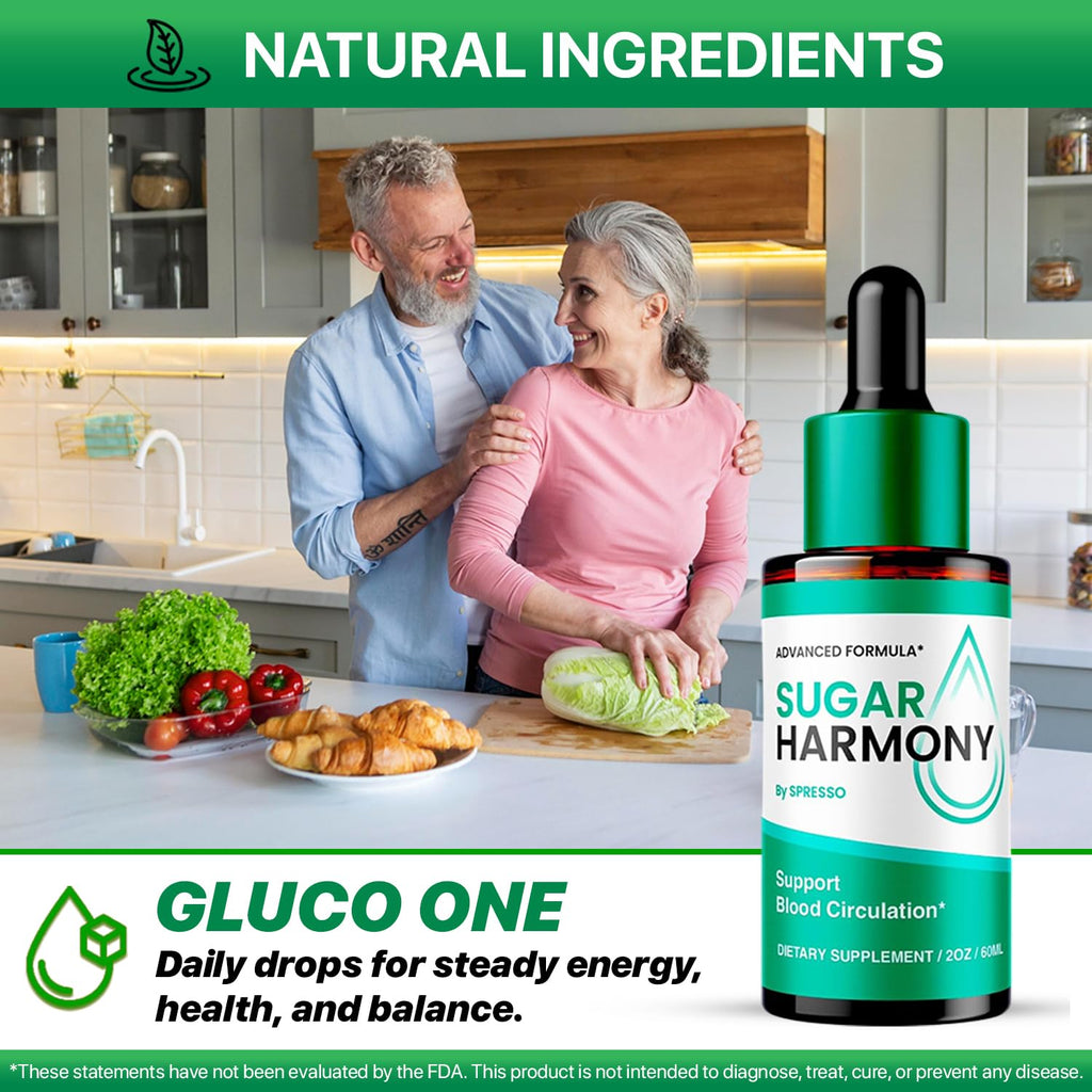 (5 Pack) Sugar Harmony Drops, SugarHarmony Liquid Supplement Healthy Circulation Drops, Advanced Support Formula for Maximum Strength & Stable Levels, Sugar Harmony Dropper for Reviews (10 Oz/300ml)