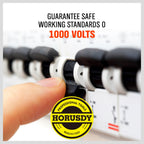 HORUSDY 6-Piece 1000V Insulated Precision Screwdriver Set, Magnetic Tip CR-V Electrician Tools with Cushion Grip TPR Handle for Electrical Applications