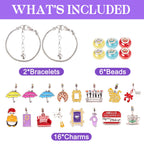 Advent Calendar 2026, 24 Days Christmas Charm Bracelet Making Kit for Women