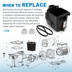 Aumzong SPX1620AA Pump Strainer Housing 2-Inch by 2-Inch Compatible with Hayward Super Pump SP1600X and SP2600X Series Models