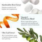 Bliss Mighty Marshmallow + Vitamin C Whipped Mask - Brighten & Hydrate Skin with Marshmallow Root, Vitamin C Powerhouse Blend, Zinc PCA and Olive Leaf Extract - 1.7 Oz