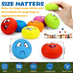 Hungdao 12 Pcs Squeaky Dog Toys, Small Dog Ball Bulk, Rubber Latex, Lively