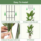 Coomin 32.6in Monstera Plant Support, Plant Trellis Indoor 2P