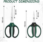 Yieldcropper Hydroponic 2-Pack Bonsai Scissors and Plant Trimming Shears Set - Stainless Steel Pruning Shears for Indoor Gardening, Succulent Harvest, and Precision Plant Care