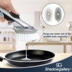 Dish Cleaning Soap Dispensing Brush Refills for OXO Dish Brush - 8 Pack Brush Head Replacement for Scrubber (Grey)