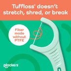 Plackers® Micro Line® Floss Picks - Intense Mint, Floss Fiber Made Without PTFE, 300 Count