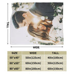 QETXVI Custom Blanket with Photos, USA Made 40"x 50"