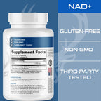 Bucked Up NAD+ 1000mg | Nicotinamide Adenine Dinucleotide | Non-GMO, Gluten-Free, Third-Party Lab Tested | Cellular Coenzyme Supplement (100 Capsules, 50 Servings)