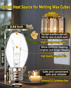 Snnalosses Wax Warmer Bulbs - 15W C7 Replacement Bulbs for Scentsy Wax Melt Warmer, Himalayan Salt Lamps, Plug-in Diffusers - Warm White, Dimmable, 15 Packs