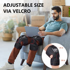 FIT KING Knee Massager with Heat, Knee Brace Wrap for Arthritis Pain Relief, Air Compression Massage Improves Circulation, 3 Modes and 3 Intensities