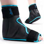 NEWGO Foot Ice Pack Wrap for Plantar Fasciitis Relief, 360° Full Coverage Reusable Gel Ice Boot for Heel & Ankle Pain, Cold Compression for Swelling, Achilles Tendonitis & Ankle Sprain- Black