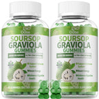 OALSE （2 Pack） Soursop Graviola Gummies, Sour SOP Leaves & Fruit Extract Plus Vitamin C and Zinc, Soursop Bitters for Immune Support, (120 Count) - Sugar Free, Vegan, Gluten Free