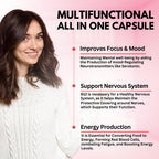 VITBOOST B12 Methylcobalamin with Hyaluronic Acid, Collagen, and Folate – 25000 mcg Supplement Enhance Absorption & Boost Energy | Gluten-Free, Made in USA, B1, B2, B3, B6, B7 Complex - Pack of 2