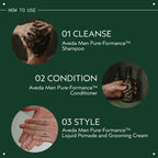 AVEDA Men Pure-Formance Grooming Clay | Strong Pliable Hold | Matte Finish | Lightweight Texturizing Hair Styling Clay | 92% Naturally Derived*, 2.5 Ounce