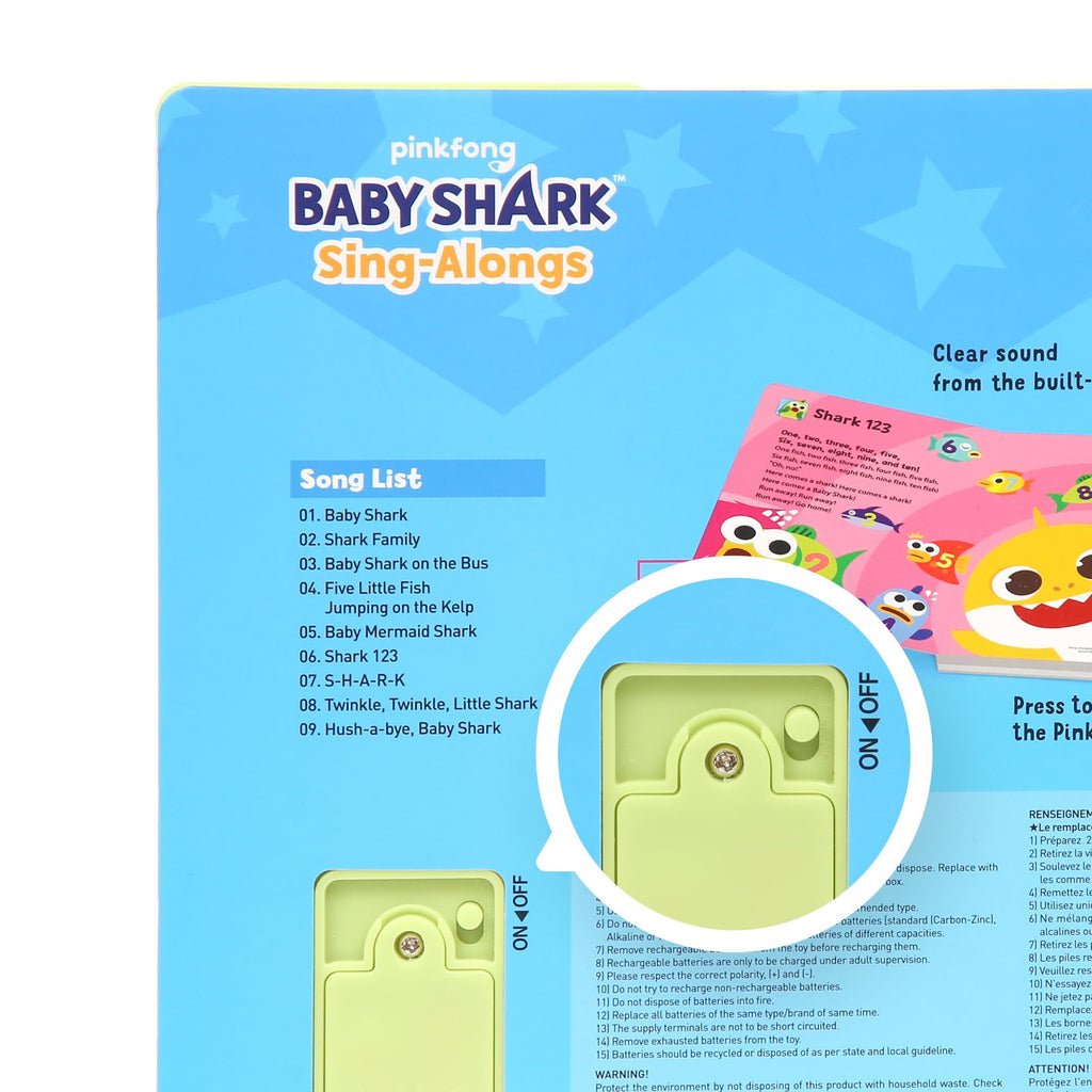 Baby Shark Sing-Alongs 10 Button Sound Book | Baby Shark Toys | Learning & Education Toys | Interactive Baby Books for Toddlers 1-3 | Gifts for Boys & Girls