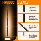 Garden Flat Shovel Scraper, Multifunctional Garden Cleaning Shovel with 59 Inch Long Handle, Heavy Duty Outdoor Floor Scraper for Weed Cleaning,Trenching,Edging and Removing Snow,Ice,Weeds,Dirty,Moss