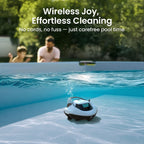 (2026 Upgrade) AIPER Seagull SE Cordless Robotic Pool Cleaner, Above Ground Pool Vacuum with LED Indicator, Lasts 100 Mins, Self-Parking, Ideal for Flat Pools up to 860 sq.ft
