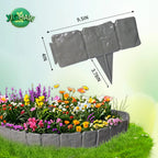 YIGMAW 2026 New Edging for Landscaping - Garden Edging Border-4 in Tall-Plastic Stone Effect for DIY Landscape,Lawn&Flower Bed (Gray, 40 Pcs)