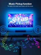 KANTUTOE TV Lights Behind, 19.68ft LED Lights for 55-85 Inch TV, RGB TV Backlight, Music Sync Bluetooth APP and Remote Control Strip Lights USB Powered for Bedroom Gaming Room Decor