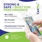 CARE PLUS Vinyl Gloves Clear Small Size 1000 Count | Heavy Duty, Non-Sterile, Powder-Free, Latex-Free Rubber | Food Prep, Kitchen & Cleaning Gloves, Ideal for Professional Use