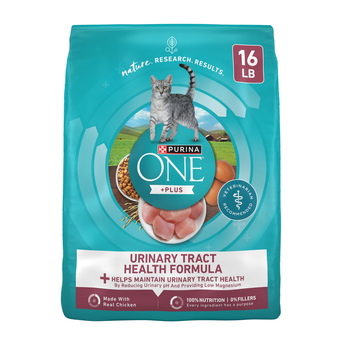 Purina ONE High Protein Urinary Tract Health Dry Cat Food, 16 lb Bag
