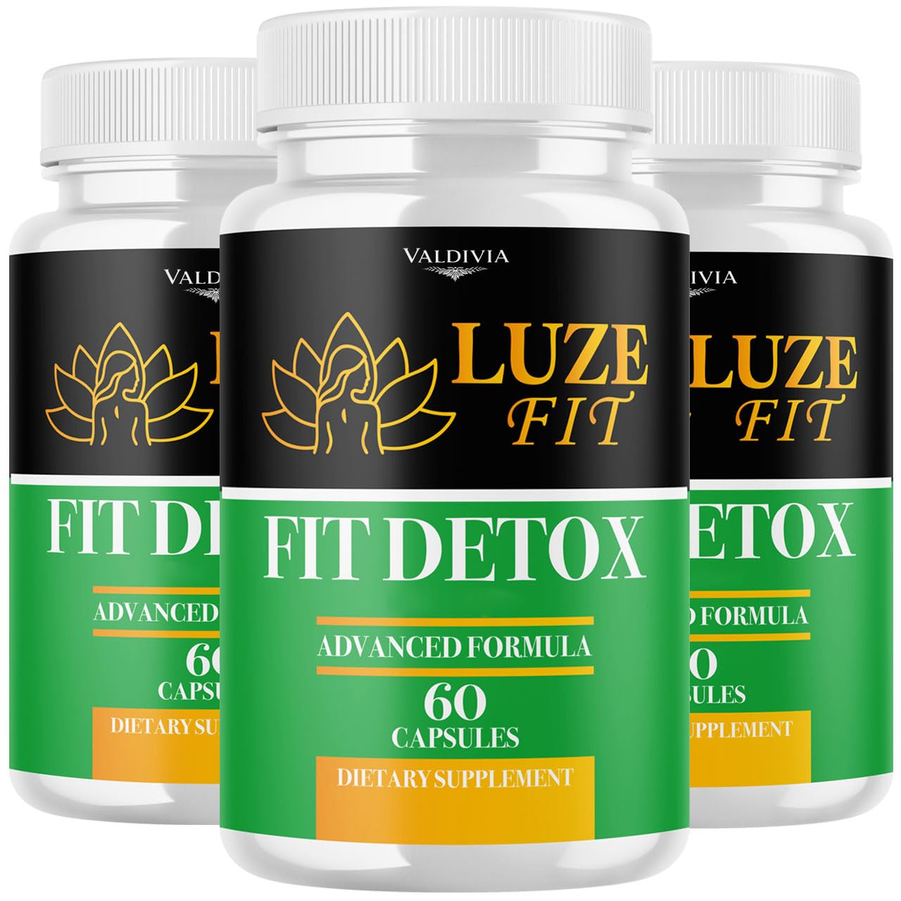 (3 Pack) Luze Fit Detox - Official LuzeFit Detox Premium Capsules Advanced Formula, LuzeFitDetox All Natural Support Capsulas Health Pastillas for Overall & Wellness, 180 Capsules for 3 Months