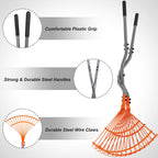 Walensee Leaf Grabber Rake, Long Handle Yard Debris Collector for Lawn
