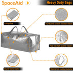 SpaceAid Heavy Duty Moving Bags, Extra Large Storage Totes W/Backpack Straps Strong Handles & Zippers, Alternative to Moving Boxes, Packing & Moving Supplies, Gley (8 Pack)