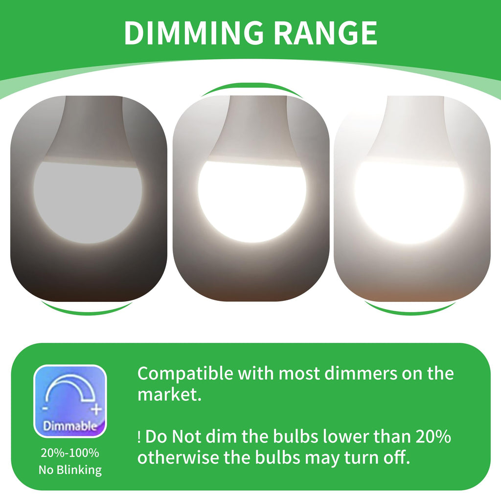 Qualilux Dusk to Dawn Light Bulbs, Auto On/Off Light Sensing LED Bulbs Outdoor, Daylight, Dimmable, 12W 1000LM 75W Equivalent, HQ-H029