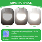 Qualilux Dusk to Dawn Light Bulbs, Auto On/Off Light Sensing LED Bulbs Outdoor, Daylight, Dimmable, 12W 1000LM 75W Equivalent, HQ-H029