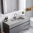 Bathroom Sink Faucet FRANSITON 4 Inch 2 Handle Lead-Free Brushed Grey Bath Sink Faucet with Pop-up Drain Stopper and Supply Hoses