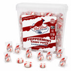 Red Bird Soft Peppermint Puffs, Soft Mints Individually Wrapped, 52 oz Tub