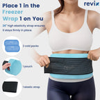 REVIX Gel Ice Packs Reusable 14" x 7" – 2 Packs Flexible Cold Compress with Strap for Back, Shoulder, Hip, Thigh – Extra Large Ice Pack for Everyday Recovery & Cooling Relief