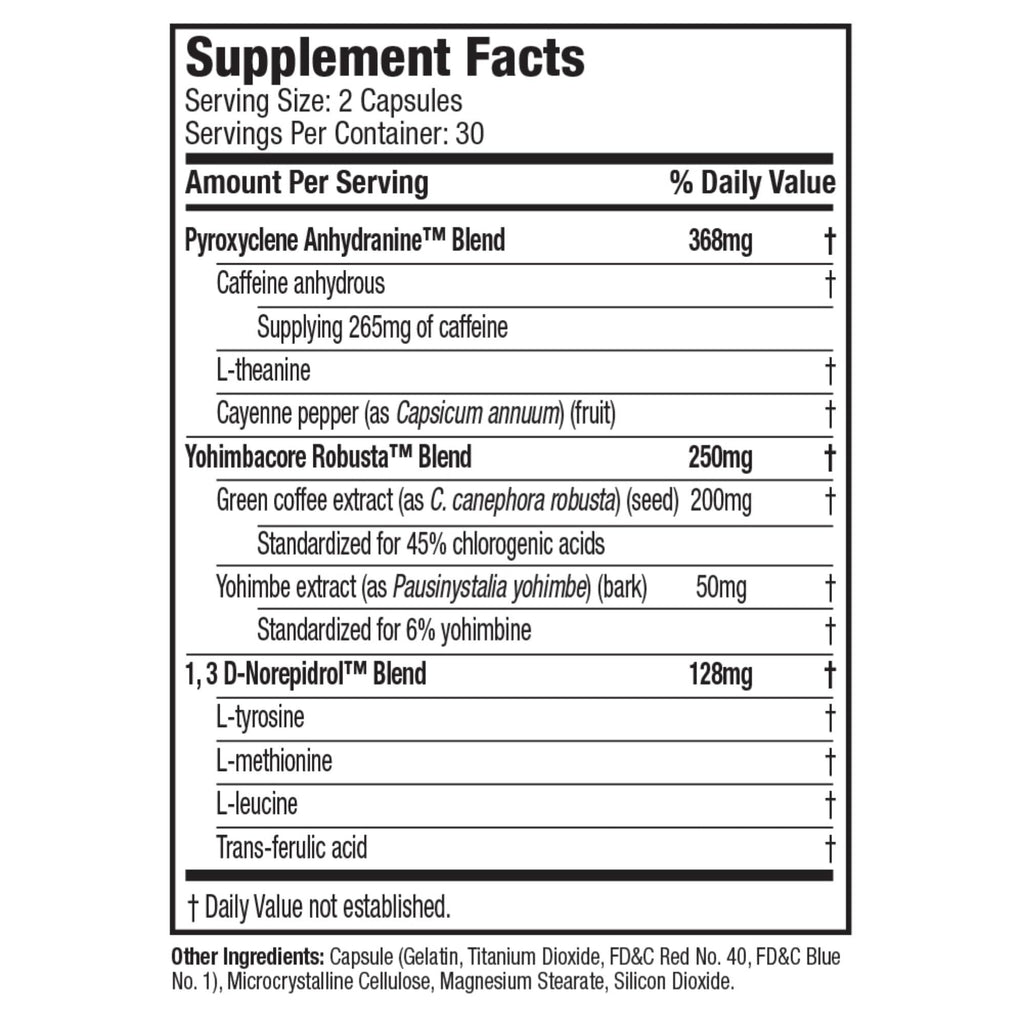 Hydroxycut Hardcore - 60 Rapid-Release Capsules - Thermogenic Calorie Burn, Extreme Energy + Focus, Maximum Intensity - for Women & Men