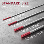 ARCCAPTAIN TIG Welding Tungsten Electrode 10-Pack 3/32"x 7"(Red, WT20/EWth-2)