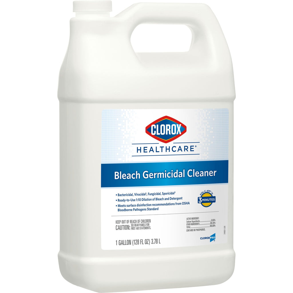 Clorox Healthcare Bleach Germicidal Cleaner Refill, 128 Fluid Ounces, Pack of 4 (Package May Vary)