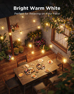 Govee Clear Bulb Outdoor String Lights, 96ft RGBWIC Dimmable Patio & Backyard Lights with 30 LED Bulbs, 111 Modes, IP67 Waterproof & Shatterproof, Works with Alexa, Google & Matter