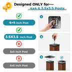 kolpop 4x4 Solar Post Cap Lights Outdoor 16Pack- 3 Color Temperatures& 2 Level Brightness, IP65 Waterproof, 16 LED Black Fence Deck Post Light Solar Powered for 4×4/3.5×3.5 Wood/Vinyl Posts