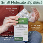 BRAINMD Dr Amen SAMe Mood & Movement 400 - 30 Tablets - Promotes Emotional Balance, Liver Health, Joint Comfort & Mobility - Gluten Free - 30 Servings