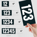 Reflective Mailbox Numbers Sticker for Outside 4 Inch, For Mailbox, Windows, Cars, Door, Trucks and Homes, Five Character Custom Address Numbers, Businesses, 3M EGP Outdoor Sign, Made in USA