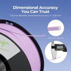 Soleyin 3D Printer Filament, Neatly Wound PLA Filament 1.75mm 1kg Spool (2.2lbs), High-Speed Printing, Dimensional Accuracy ±0.02mm, Strong Toughness & No Warping, Fit Most FDM 3D Printers,Blue